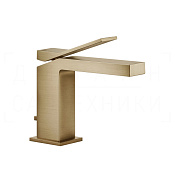 Gessi Rettangolo K Смеситель для раковины, с д/к, излив 12,8 см, цвет: warm bronze brushed PVD 53001#726