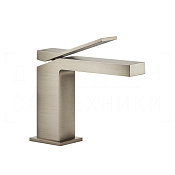 Gessi Rettangolo K Смеситель для раковины, без дон. клап., излив 12,8 см, цвет: finox brushed nickel 53002#149