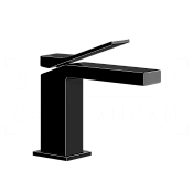 Gessi Rettangolo K Смеситель для раковины, без донного клапана, излив 12,8 см, цвет: black metal PVD 53002#706