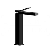 Gessi Rettangolo K Смеситель для раковины высокий, без д/к, излив 25 см, цвет: black metal PVD 53006#706