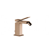 Gessi Rettangolo K Смеситель для биде с донным клапаном, излив 11,8 см, цвет: copper PVD 53007#030