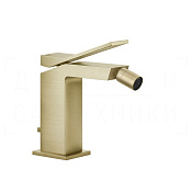Gessi Rettangolo K Смеситель для биде с донным клапаном, излив 11,8 см, цвет: brushed brass PVD 53007#727