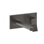 Gessi Rettangolo K Смеситель для раковины встраив., внеш. час., излив 20,7 см, цвет: black metal PVD 53088#707