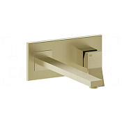 Gessi Rettangolo K Смеситель для раковины встраив., внеш. часть, излив 25,7 см, цвет: brushed brass 53090#727
