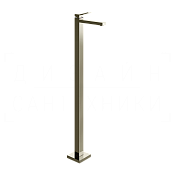 Gessi Rettangolo K Смеситель для раковины напольный, без дон. клап., излив 19,4 см, цвет: nickel PVD 53095#720