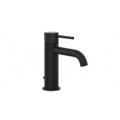 Gessi 316 Intreccio Смеситель для раковины, с донным клапаном, излив 12,2 см, цвет: matte black 54101#299