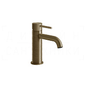 Gessi 316 Trame Смеситель для раковины, без дон. клап., излив 12,2 см, цвет: deep bronze brushed PVD 54302#791