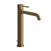 Gessi 316 Trame Смеситель для раковины высокий, с д/к, излив 22,2 см, цвет: deep bronze brushed PVD 54303#791