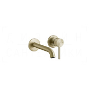 Gessi 316 Trame Смеситель для раковины встраив., внеш. час., излив 12-15 см, цвет: brushed brass PVD 54383#727