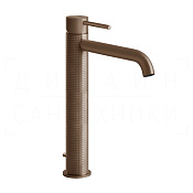 Gessi 316 Cesello Смеситель для раковины высокий, с д/к, излив 22,2 см, цвет: copper brushed PVD 54403#708