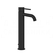 Gessi 316 Cesello Смеситель для раковины высокий, с донным клап., излив 22,2 см, цвет: matte black 54404#299