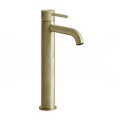 Gessi 316 Cesello Смеситель для раковины высокий, без д/к, излив 22,2 см, цвет: brushed brass PVD 54409#727