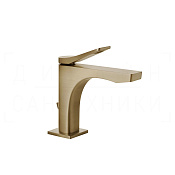 Gessi Rilievo Смеситель для раковины, с донным клап., излив 12,6 см, цвет: warm bronze brushed PVD 59001#726