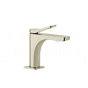 Gessi Rilievo Смеситель для раковины, без донного клапана, излив 12,6 см, цвет: nickel PVD 59002#720