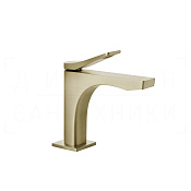 Gessi Rilievo Смеситель для раковины, без донного клапана, излив 12,6 см, цвет: brushed brass PVD 59002#727