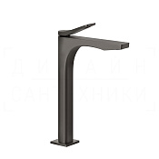 Gessi Rilievo Смеситель для раковины высокий, без д/к, излив 15,4 см, цвет: black metal brushed PVD 59004#707