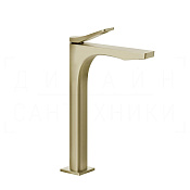 Gessi Rilievo Смеситель для раковины высокий, без дон. клап., излив 15,4 см, цвет: brushed brass PVD 59004#727