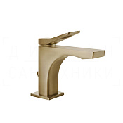 Gessi Rilievo Смеситель для раковины, с донным клап., излив 13,1 см, цвет: warm bronze brushed PVD 59005#726