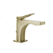 Gessi Rilievo Смеситель для раковины, с донным клапаном, излив 13,1 см, цвет: brushed brass PVD 59005#727