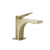 Gessi Rilievo Смеситель для раковины, без донного клапана, излив 13,1 см, цвет: brushed brass PVD 59006#727