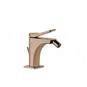 Gessi Rilievo Смеситель для биде с донным клапаном, излив 11,4 см, цвет: copper PVD 59007#030