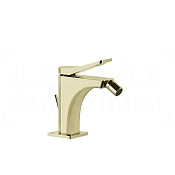 Gessi Rilievo Смеситель для биде с донным клапаном, излив 11,4 см, цвет: brass PVD 59007#710