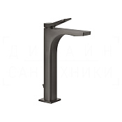 Gessi Rilievo Смеситель для раковины высокий, с д/к, излив 25 см, цвет: black metal brushed PVD 59009#707