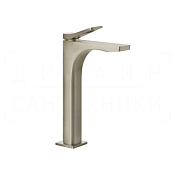 Gessi Rilievo Смеситель для раковины высокий, без д/к, излив 25 см, цвет: finox brushed nickel 59010#149