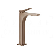 Gessi Rilievo Смеситель для раковины высокий, без д/к, излив 25 см, цвет: copper brushed PVD 59010#708