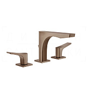 Gessi Rilievo Смеситель для раковины на 3 отверстия, с д/к, излив 15,4 см, цвет: copper brushed PVD 59011#708