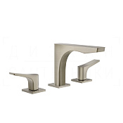 Gessi Rilievo Смеситель для раковины на 3 отв., без д/к, излив 15,4 см, цвет: finox brushed nickel 59012#149