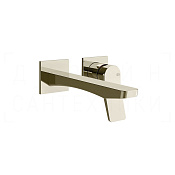 Gessi Rilievo Смеситель для раковины встраиваемый, внешняя часть, излив 20,8 см, цвет: nickel PVD 59087#720