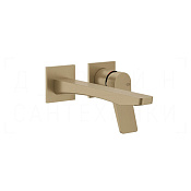 Gessi Rilievo Смеситель для раковины встраив., внеш. часть, излив 20,8 см, цвет: warm bronze brushed 59087#726