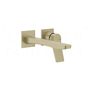 Gessi Rilievo Смеситель для раковины встраив., внеш. часть, излив 20,8 см, цвет: brushed brass PVD 59087#727