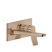 Gessi Rilievo Смеситель для раковины встраиваемый, внешняя часть, излив 21,5 см, цвет: copper PVD 59089#030