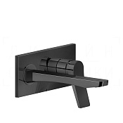 Gessi Rilievo Смеситель для раковины встраив., внеш. часть, излив 21,5 см, цвет: black metal PVD 59089#706