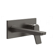 Gessi Rilievo Смеситель для раковины встраив., внеш. часть, излив 21,5 см, цвет: black metal brushed 59089#707