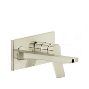 Gessi Rilievo Смеситель для раковины встраиваемый, внешняя часть, излив 21,5 см, цвет: nickel PVD 59089#720