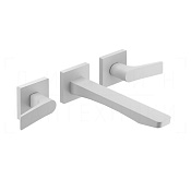 Gessi Rilievo Смеситель для раковины встраиваемый, внешняя часть, излив 21,4 см, цвет: matte white 59090#279