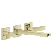 Gessi Rilievo Смеситель для раковины встраиваемый, внешняя часть, излив 21,4 см, цвет: brass PVD 59090#710