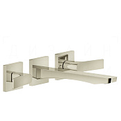 Gessi Rilievo Смеситель для раковины встраиваемый, внешняя часть, излив 21,4 см, цвет: nickel PVD 59090#720