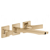 Gessi Rilievo Смеситель для раковины встраив., внеш. часть, излив 21,4 см, цвет: warm bronze PVD 59090#735