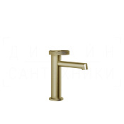 Gessi Anello Смеситель для раковины, без донного клапана, излив 12,8 см, цвет: brushed brass PVD 63302#727