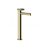 Gessi Anello Смеситель для раковины высокий, без донного клапана, излив 12,8 см, цвет: brass PVD 63304#710