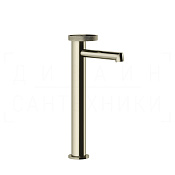 Gessi Anello Смеситель для раковины высокий, без донного клапана, излив 12,8 см, цвет: nickel PVD 63304#720