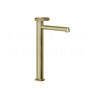 Gessi Anello Смеситель для раковины высокий, без дон. клап., излив 17,4 см, цвет: brushed brass PVD 63306#727
