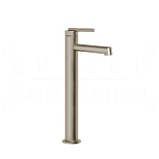 Gessi Ingranaggio Смеситель для раковины высокий, без д/к, излив 12,8 см, цвет: finox brushed nickel 63504#149