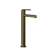 Gessi Ingranaggio Смеситель для раковины высокий, без дон. клап., излив 12,8 см, цвет: antique brass 63504#713