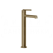 Gessi Ingranaggio Смеситель для раковины высокий, без д/к, излив 12,8 см, цвет: deep bronze brushed 63504#791