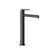 Gessi Ingranaggio Смеситель для раковины высокий, с дон. клап., излив 17,4 см, цвет: black metal PVD 63505#706